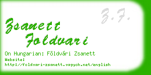 zsanett foldvari business card